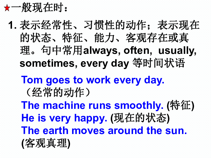 牛津版高中英语语法 动词的时态和语态 课件（25张PPT）