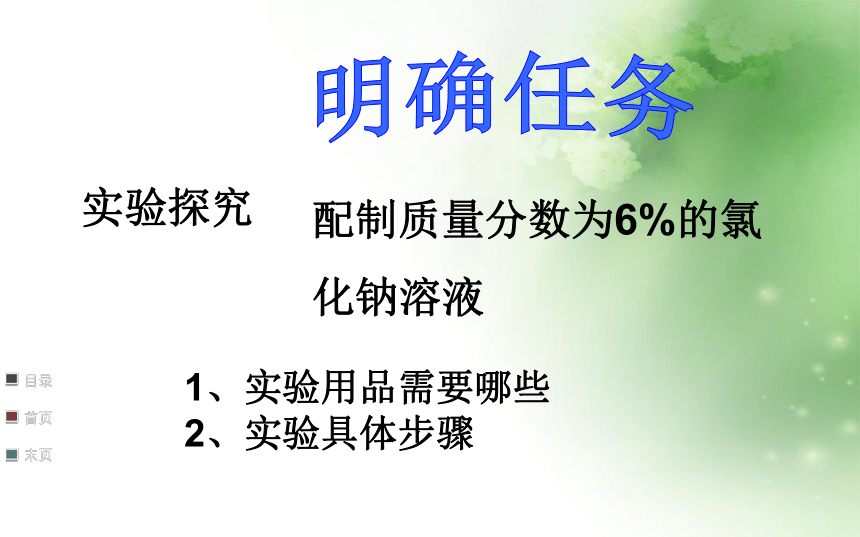 实验活动5 一定溶质质量分数的氯化钠溶液的配制（共22张PPT）