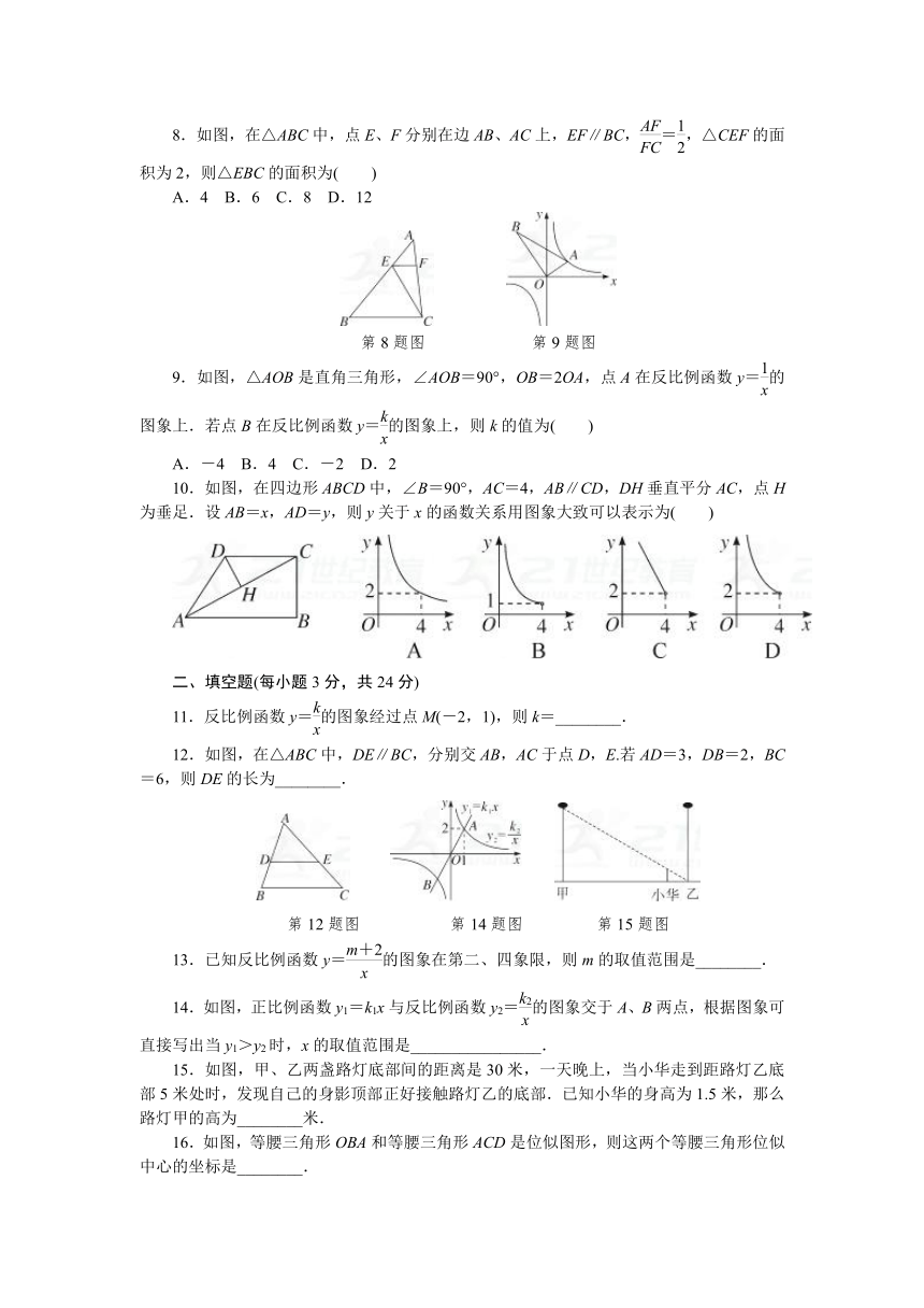 2016-2017学年下学期九年级数学期中检测卷（含答案）