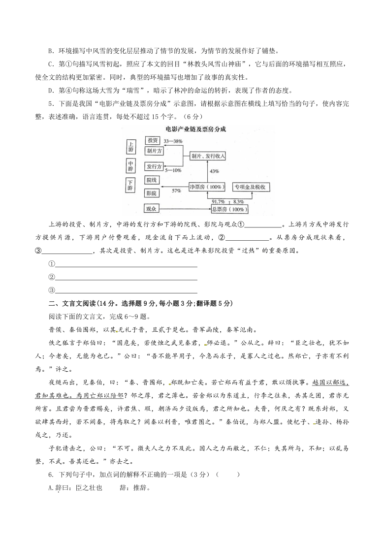 湖南省2021年普通高中学业水平考试合格性考试语文模拟试卷（十）（word版含答案）