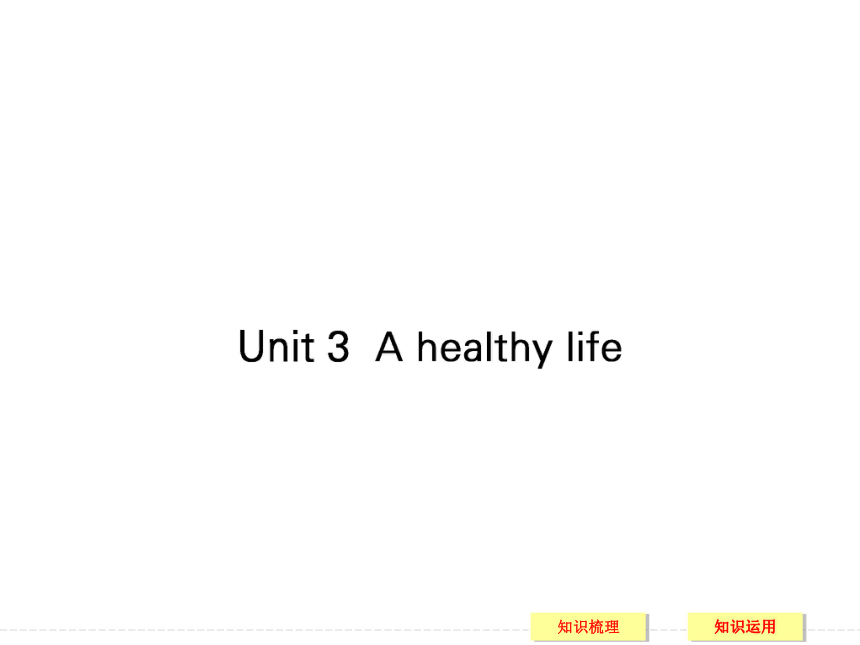 2017高考英语人教版一轮复习PPT：选修6 Unit3 A healthy life 课件【32张】
