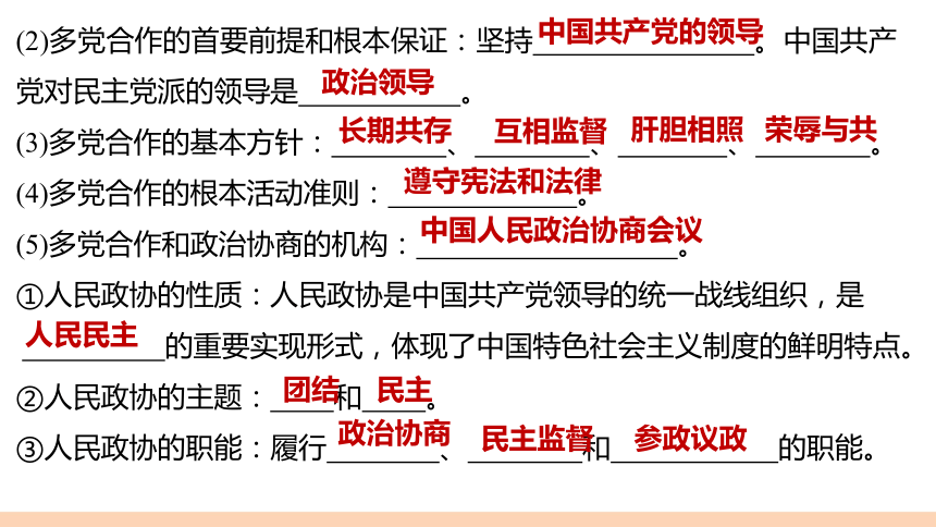 6.3共产党领导的多党合作和政治协商制度：中国特色社会主义政党制度 课件共计42张PPT