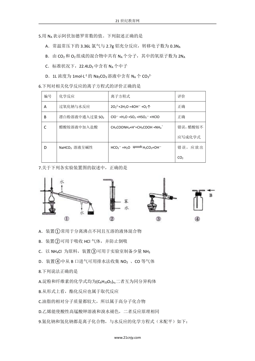 （特别免费下载）山东省潍坊市2009届高三一模考试（化学）