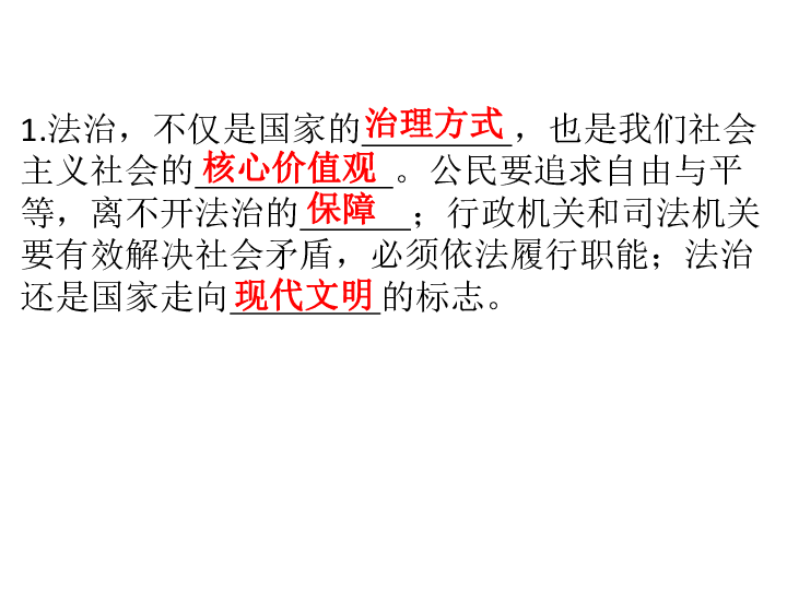 7.2.2 知法尊法守法，建设法治社会  习题课件（34张PPT)