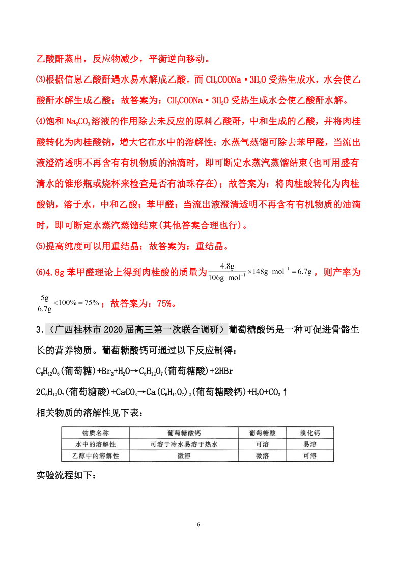 2021届高考化学热点精编： 化学实验综合题 （word解析版）