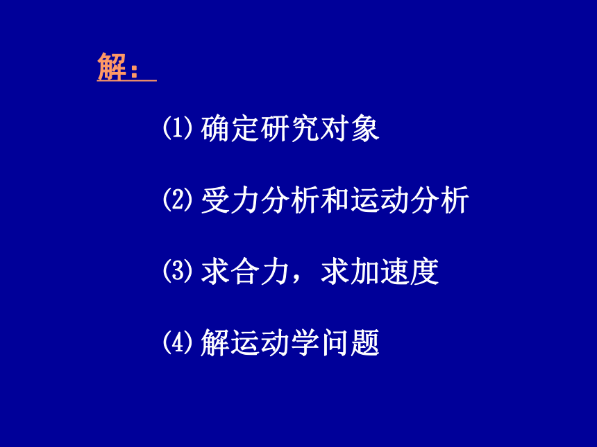 牛顿运动定律应用一