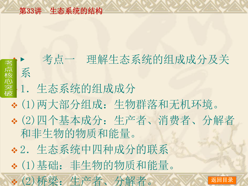 【新课标人教通用，一轮基础查漏补缺】第33讲　生态系统的结构 （46ppt）