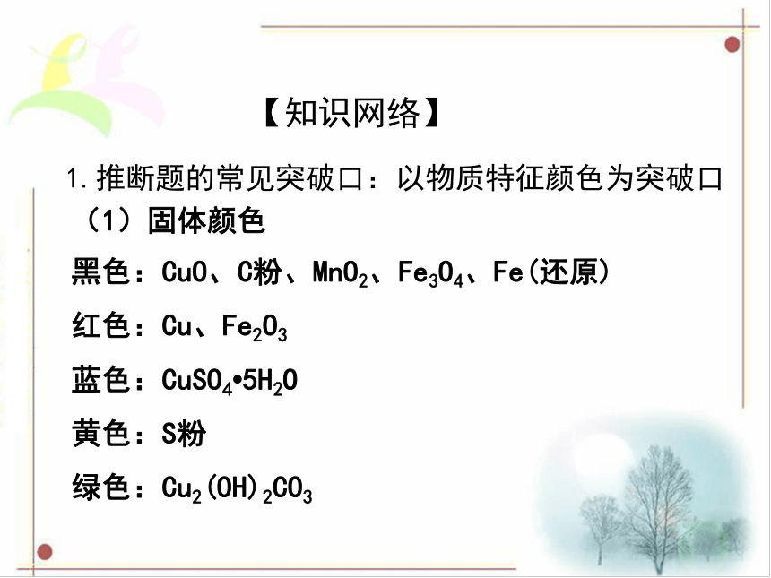 广东省中山市马新中学人教版2016年初中化学中考专题复习课件  专题25  推断题（共21张PPT）