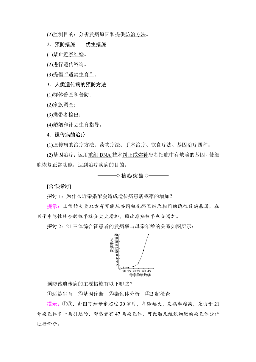 2016-2017学年高一生物必修二检测：第3单元第2章第6节人类遗传病（中图版）(含解析)