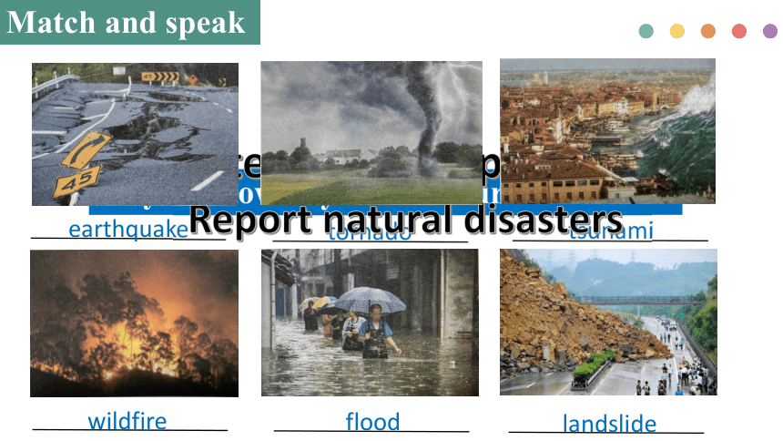 新人教版（2019）必修一 Unit4  Natural disasters Listening&Speaking 课件（共13张PPT）