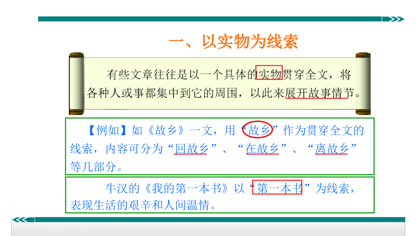 初中语文阅读考点精讲课件：记叙文把握线索