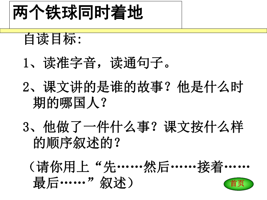 语文四年级下人教版《两个铁球同时着地》课件2