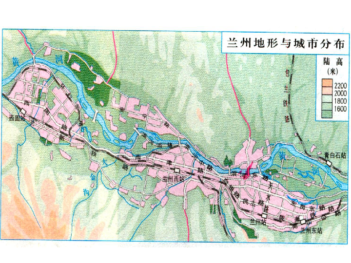 兰州山脉地形图图片