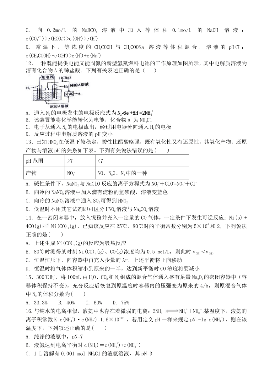 辽宁省葫芦岛一中2017-2018学年高二下学期3月期初考试化学试卷