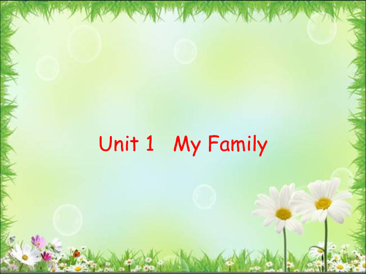 Unit 1   My Family 课件(共26张PPT)