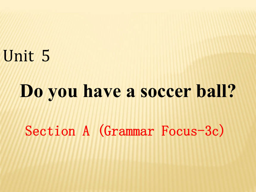 Unit 5 Do You Have A Soccer Ball？Section A Grammar Focus 3a-3c 课件(共17张 ...