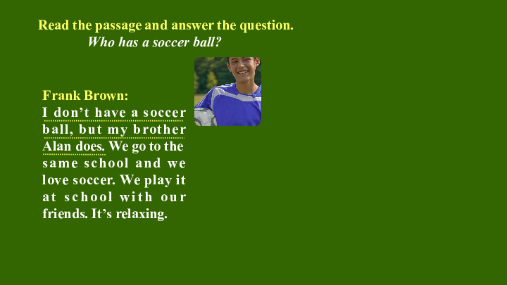 Unit 5 Do you have a soccer ball? 5.4 Section 2B（同步课件）