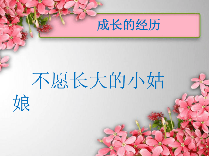 北师大版小学语文上册《不愿长大的小姑娘》PPT