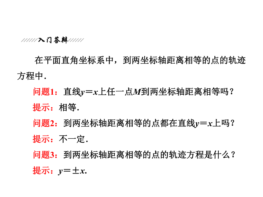 安徽省2013年高二优质数学同步课程课件：《曲线与方程》（北师大版选修2-1）