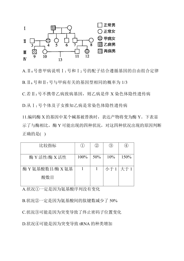 2021届高三生物二轮复习检测练   细胞结构（二）    含答案