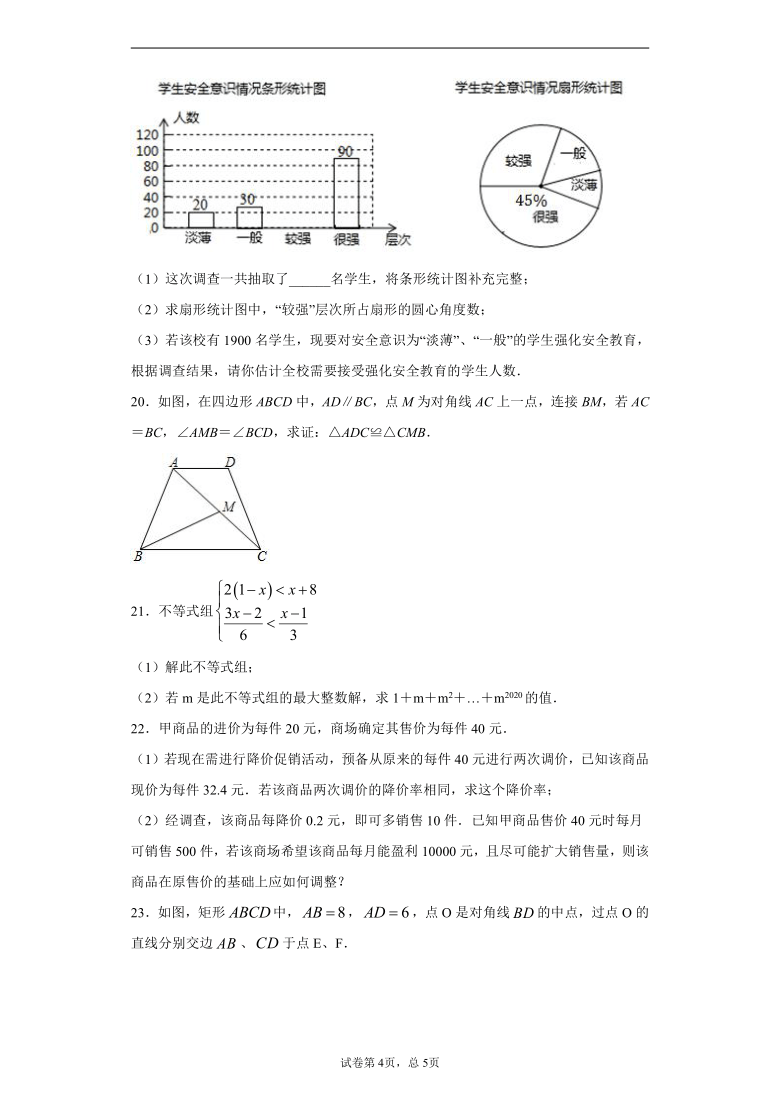 2021年广东省初中学业水平考试数学一模试题（word版含解析）