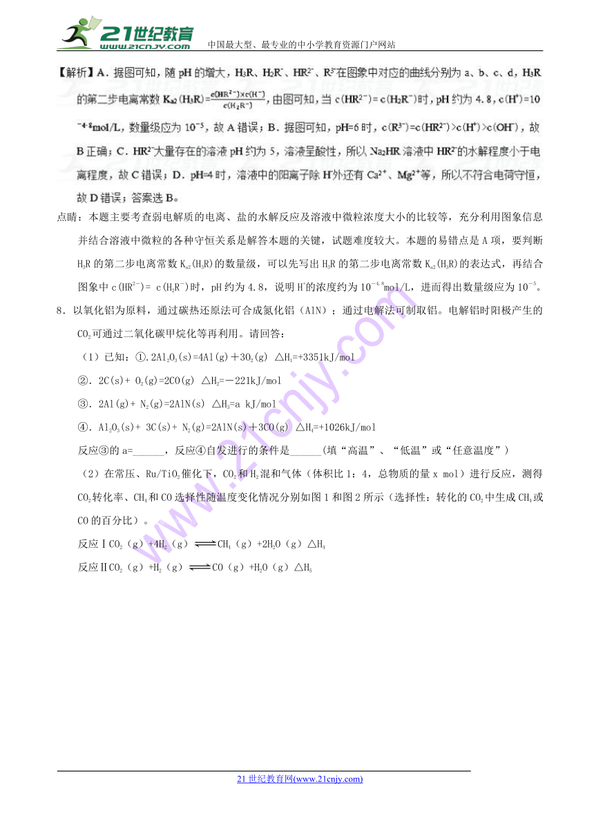 2018年全国高考化学复习考前模拟系列（4）（解析版）