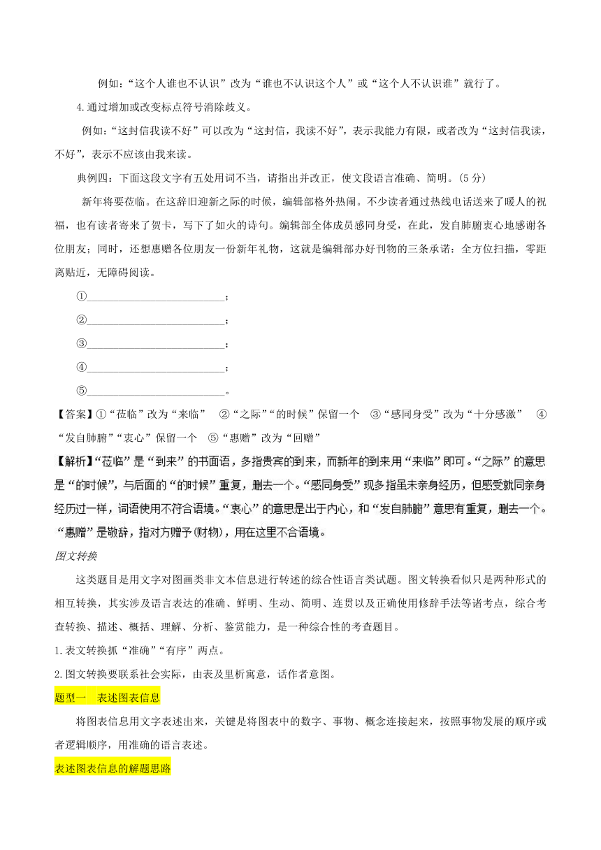 专题18语言表达-2018初升高语文衔接