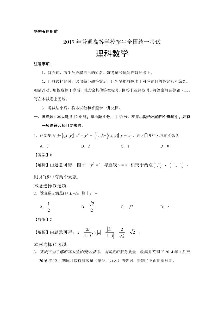 2017年高考新课标Ⅲ卷理数试题解析（参考版）