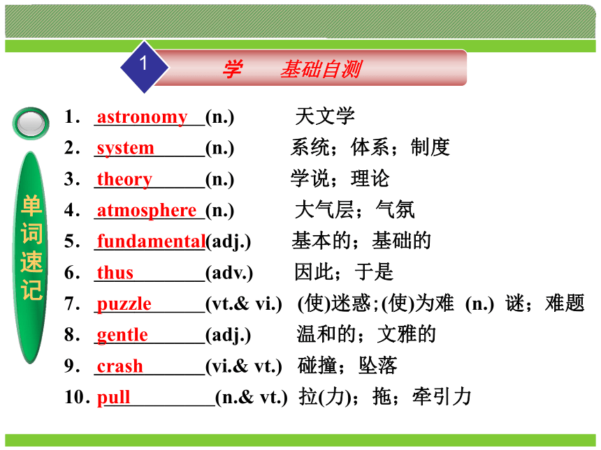 Unit 4 Astronomy: the science of the stars using language 课件（26张）