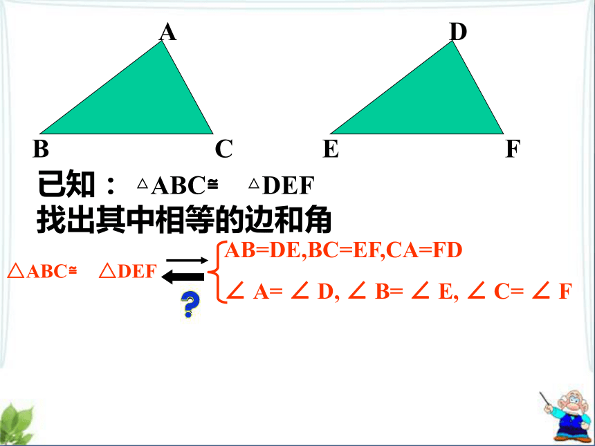 华东师大版八上数学第13章第2节全等三角形的判定条件（共16张PPT）