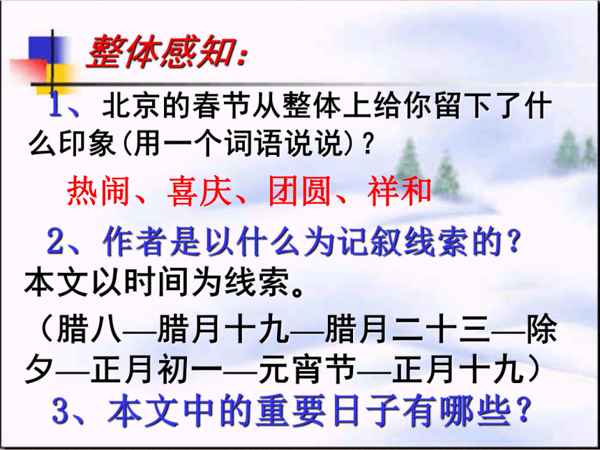 语文人教版选修  中国民俗文化 第一单元《北京的春节》课件2