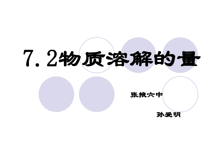 科粤化学九下 7.2 物质溶解的量（15张PPT）