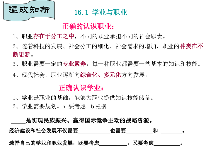 16.2   择业与事业 课件（14张PPT）