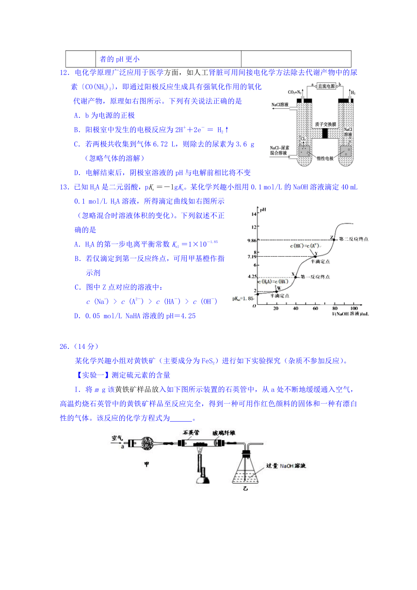 陕西省汉中市2018届高三下学期第二次教学质量检测化学试题