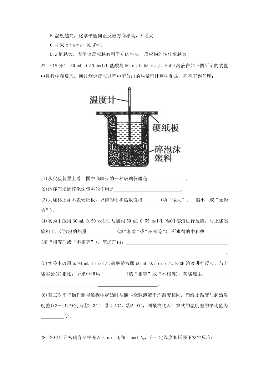 西藏林芝地区2017_2018学年高二化学10月月考试题