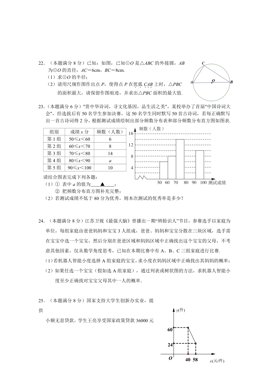 无锡市滨湖区2016-2017学年中考第一次模拟考试数学试题含答案