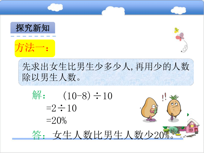 北京版小学六年级数学上 4.3求一个数比另一个数多(或少)几分之几(或百分之几)课件