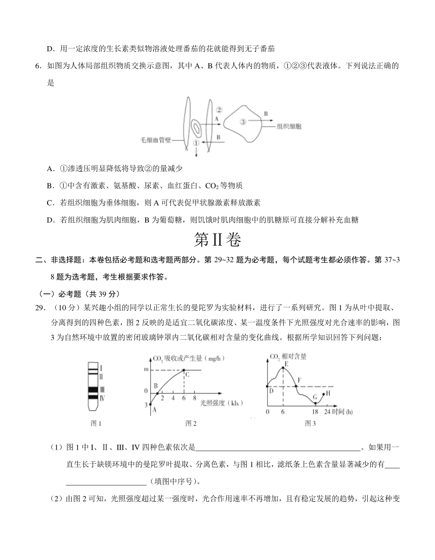 辽宁省全国大联考（全国Ⅱ卷）2018届高三第一次联考 理综生物