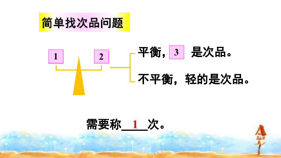 人教版小学数学五年级下册简单找次品问题单元知识归纳与易错总结14张