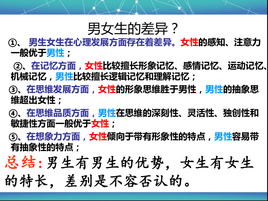 人民版八年级上册第二单元第六课第1框男女有别（共17张PPT）