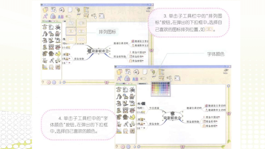 活动3 美化并展示迎新联欢会策划单的思维导图 课件