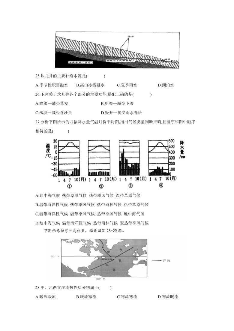 辽宁省阜新市第二高级中学2020-2021学年高二上学期期末考试地理试卷 Word版含答案