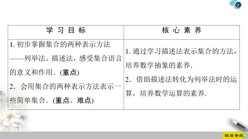 2021-2022学年高中数学必修一19-20 第1章 1.1 第2课时　集合的表示（32张PPT）