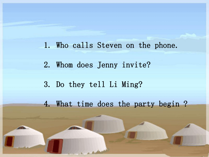 Lesson 21《A party for Li Ming》课件