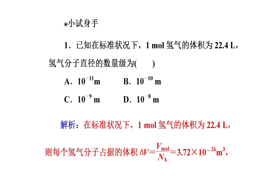 人教版物理选修3-3 同步教学课件：第7章分子动理论 1第1课时 物体是由大量分子组成的42张PPT