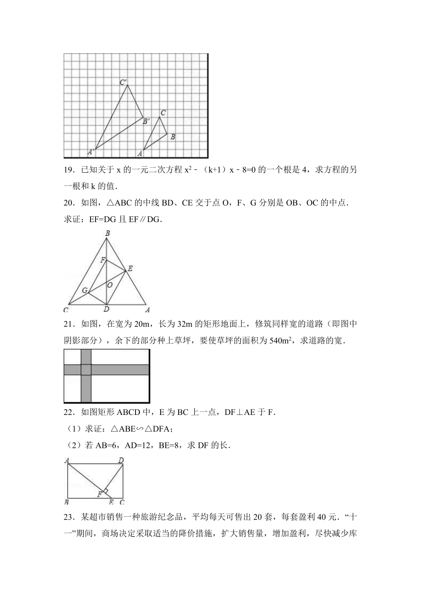 福建省泉州市南安市金淘眉山码头教研片2016-2017届九年级（上）期中数学试卷（解析版）