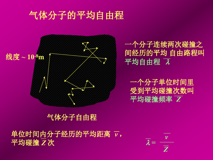 2020年山大附中高中物理竞赛辅导(热学)气体分子的平均自由程（含真题）(共17张PPT)