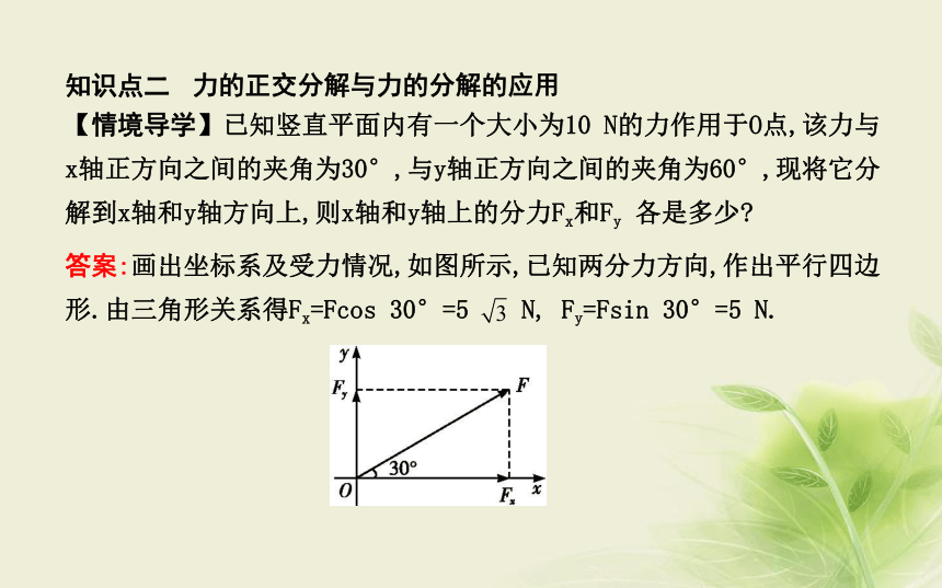 2018版高中物理第5章力与平衡第2节力的分解课件鲁科版必修1:37张PPT