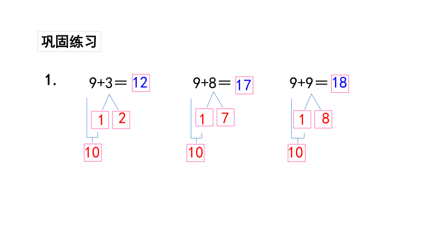 苏教版一年级上册数学1019加几课件30张ppt