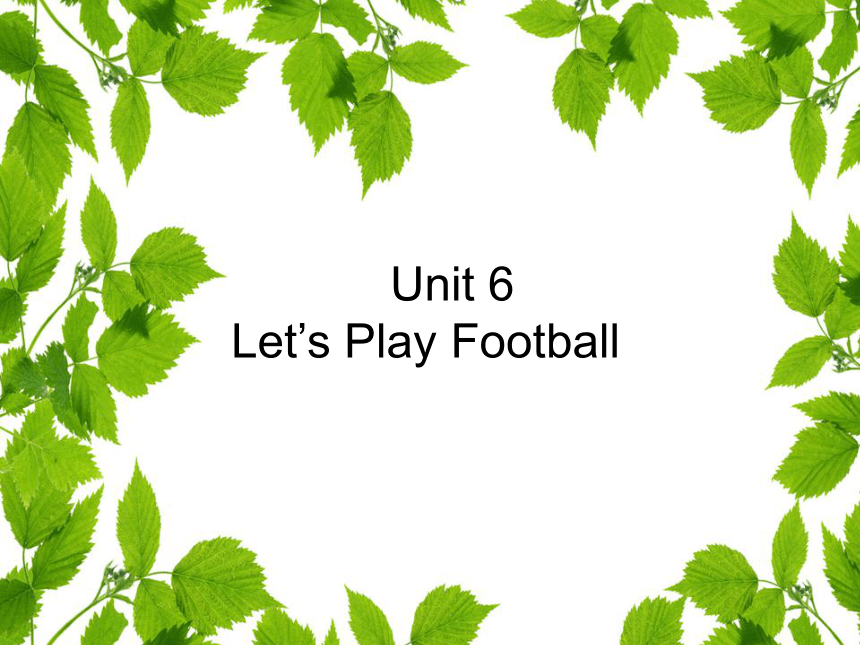 Unit 6 Let’s play football Lesson 1 课件